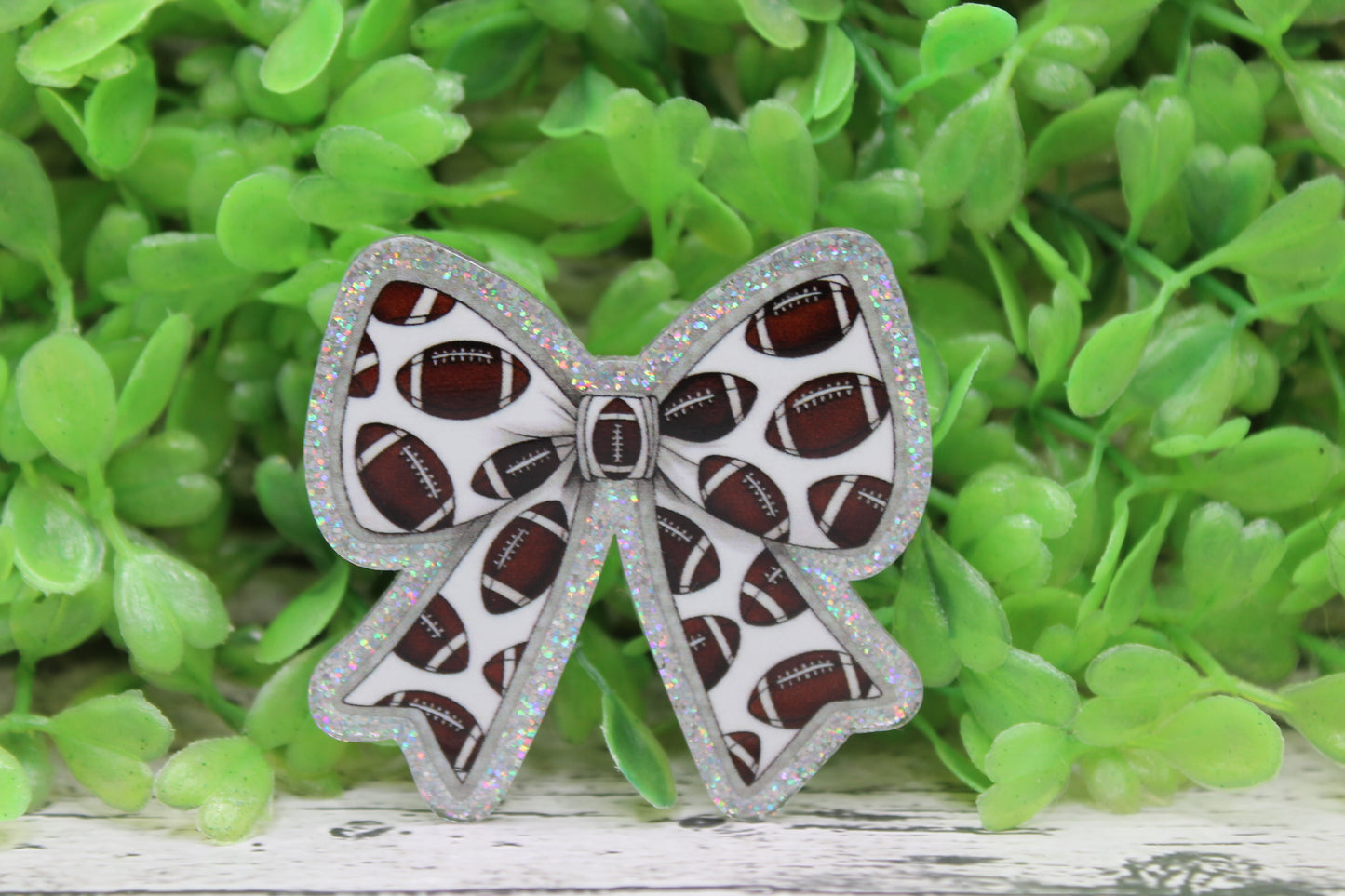 Football Bow Badge Reel