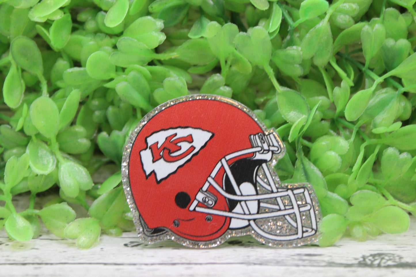 KC Chiefs Football Helmet Badge Reel