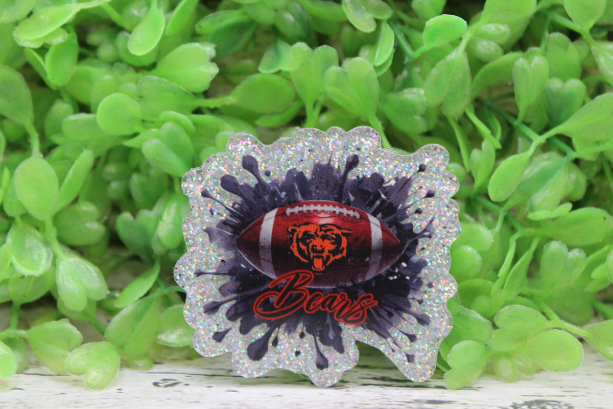 Chicago Bear Football Splatter Badge Reel