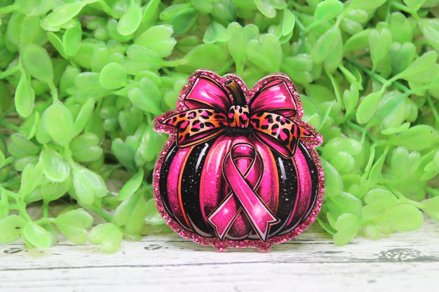 Breast Cancer Awareness Pumpkin Badge Reel