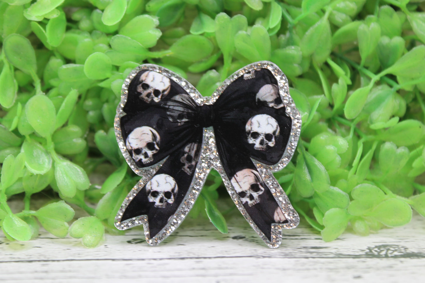 Skull Bow Badge Reel