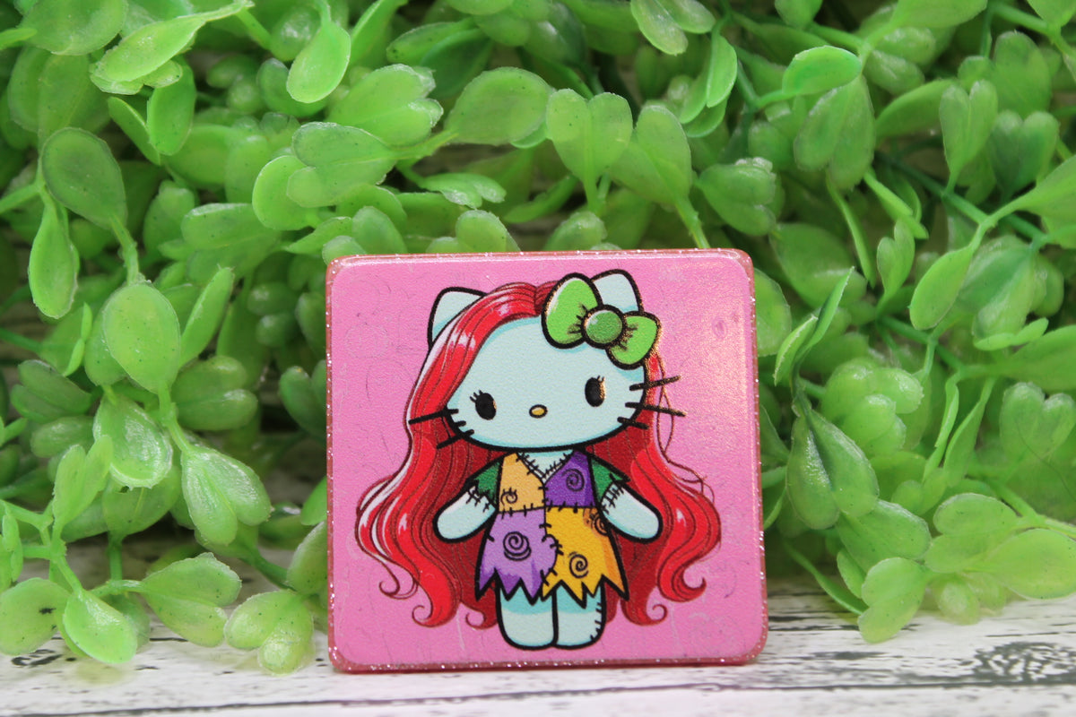 Sally Cat Square Badge Reel
