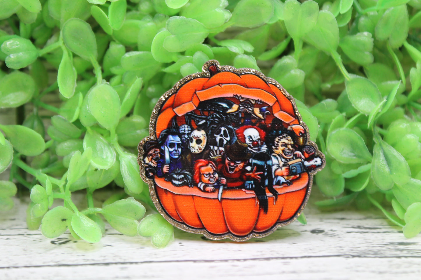 Horror Characters in Pumpkin Badge Reel