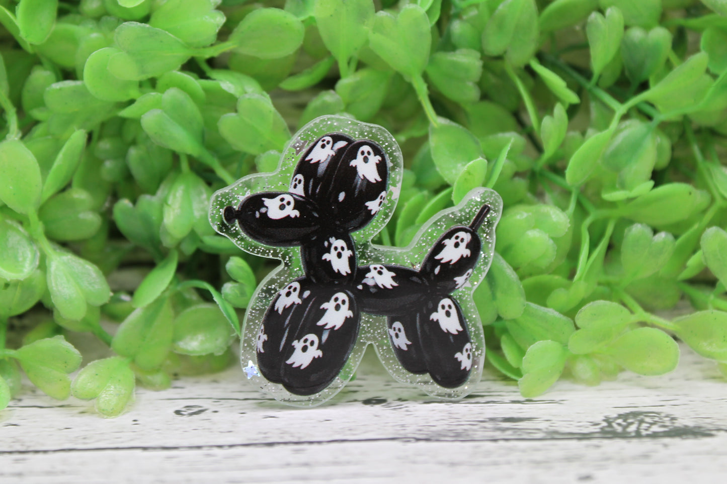 Ghost Balloon Dog Badge Reel