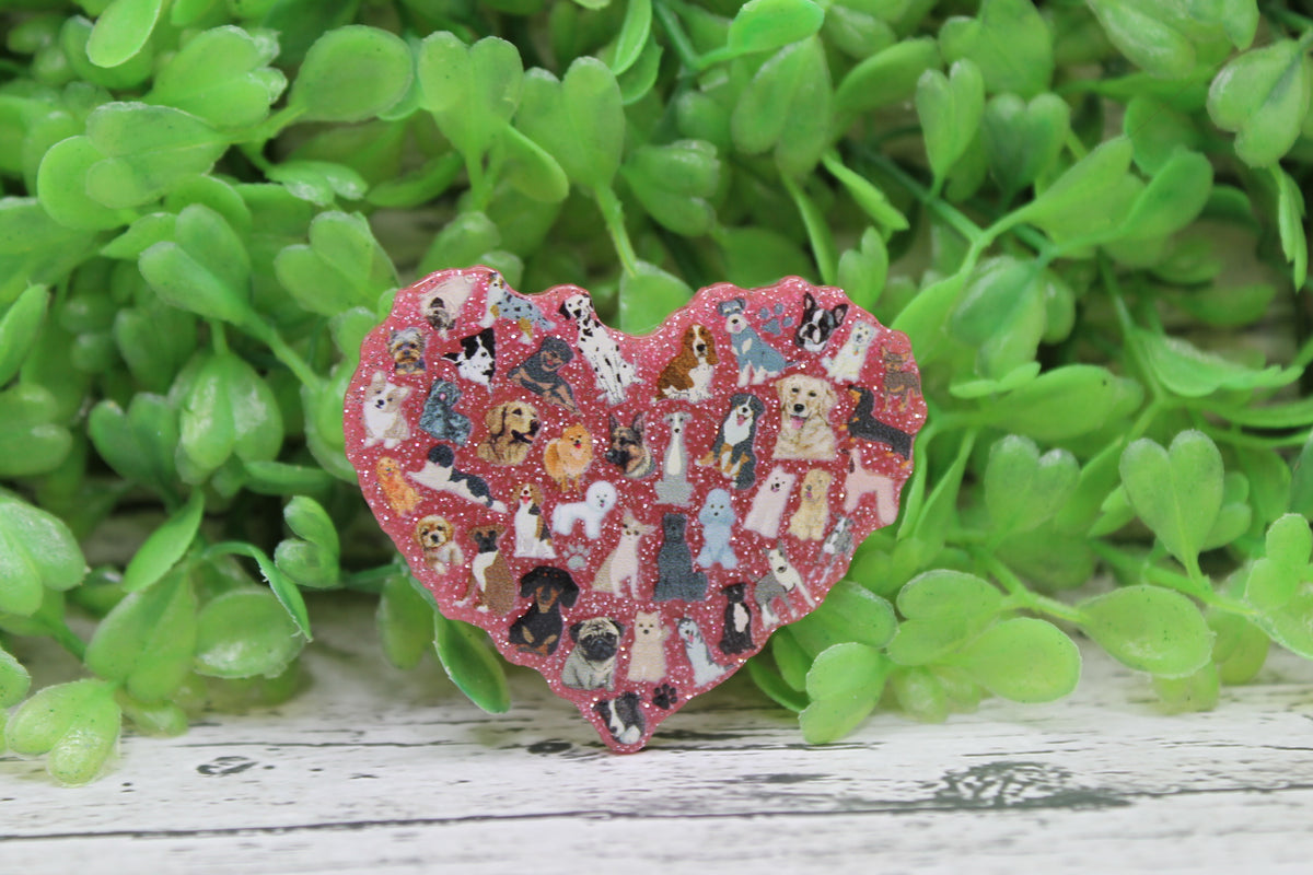 Dog Heart Badge Reel