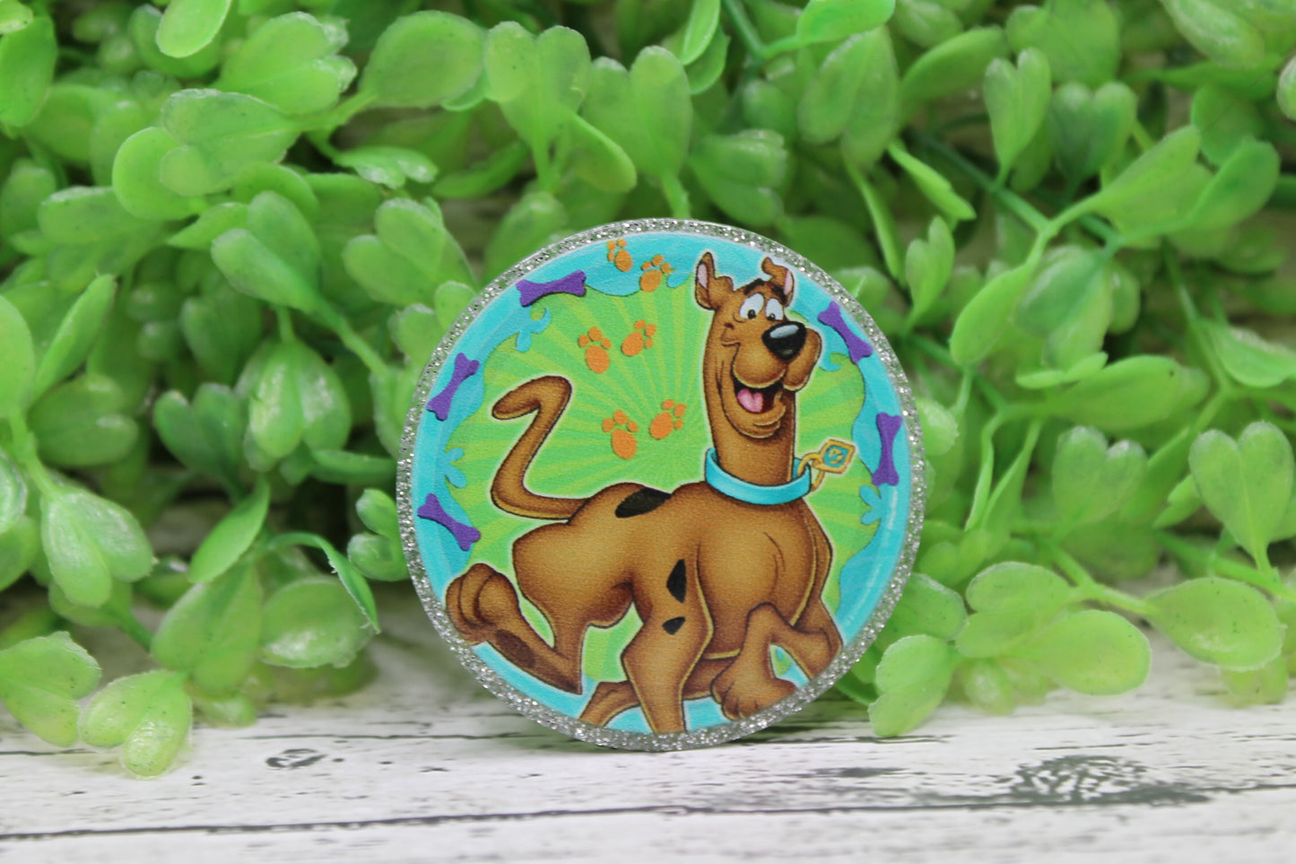 Brown Dog Circle Badge Reel