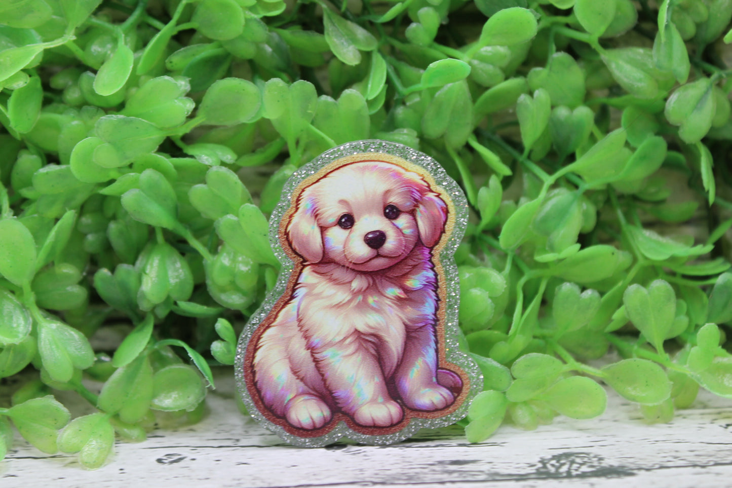 Golden Retriever Pup Badge Reel