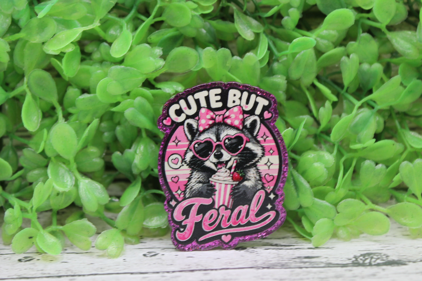 Cute But Feral Badge Reel
