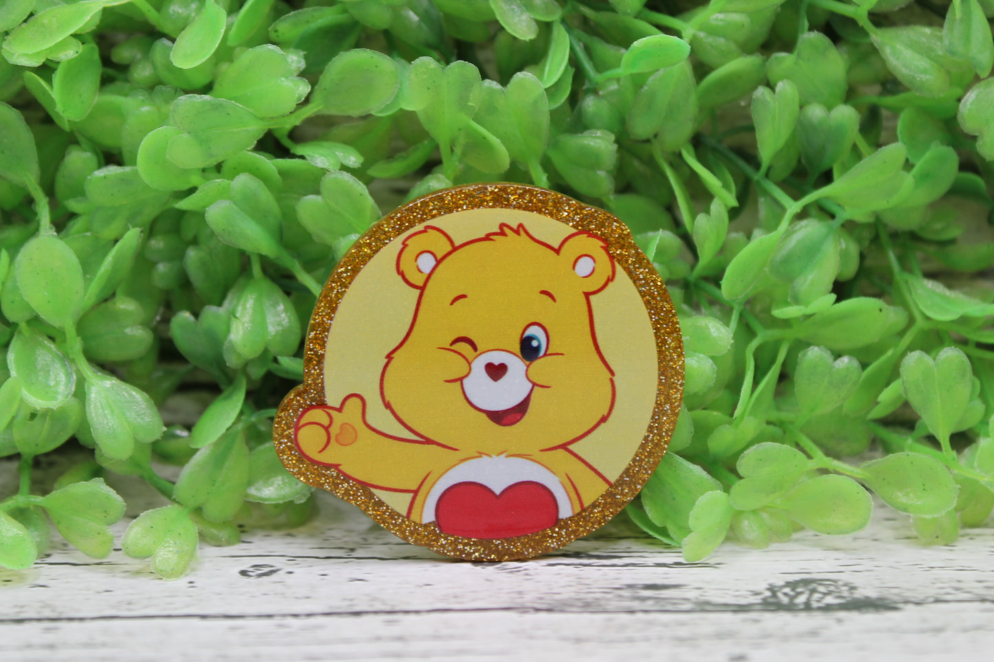 Thumbs Up Yellow Bear Badge Reel