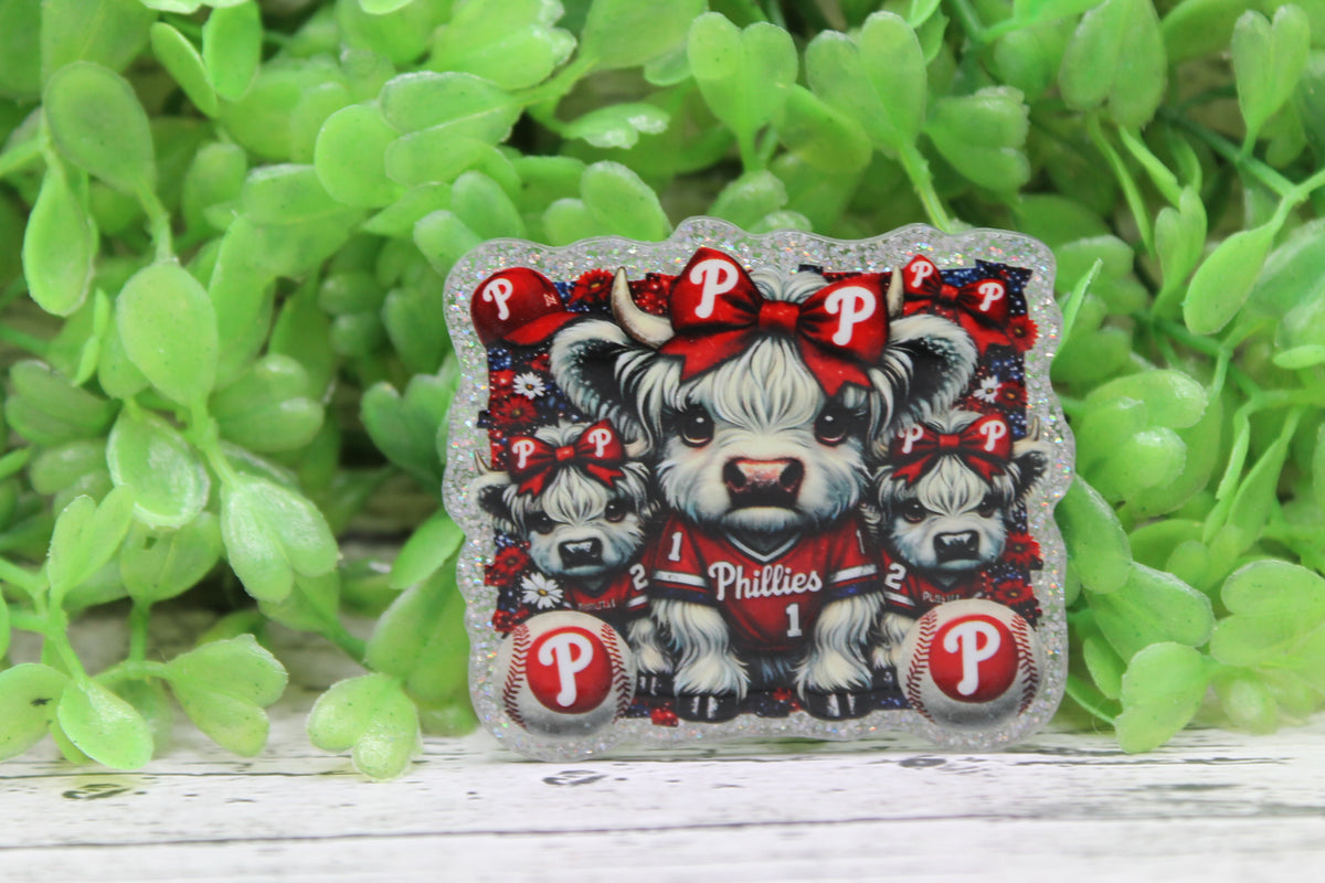 Phillies Baseball Cows Badge Reel