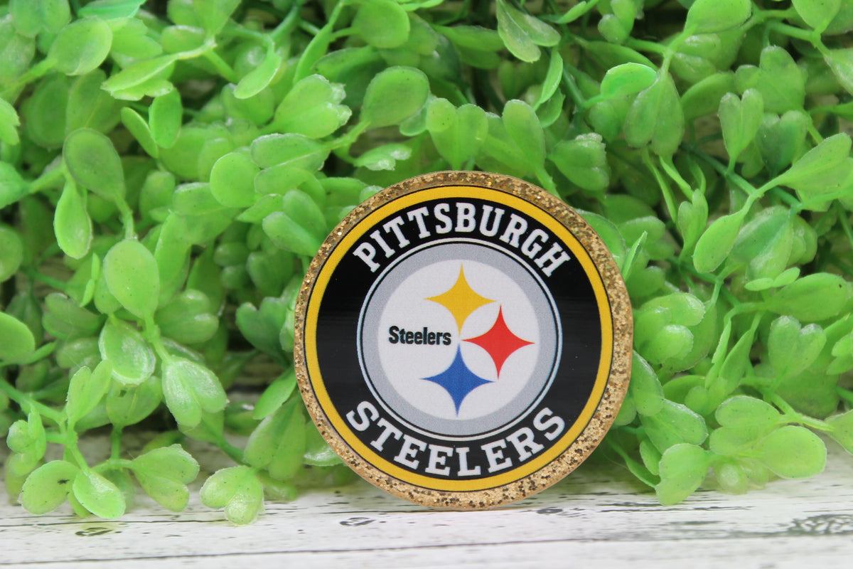 Steelers Football Circle Badge Reel