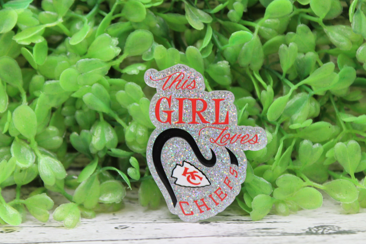 This Girl Loves KC Chiefs Football Badge Reel