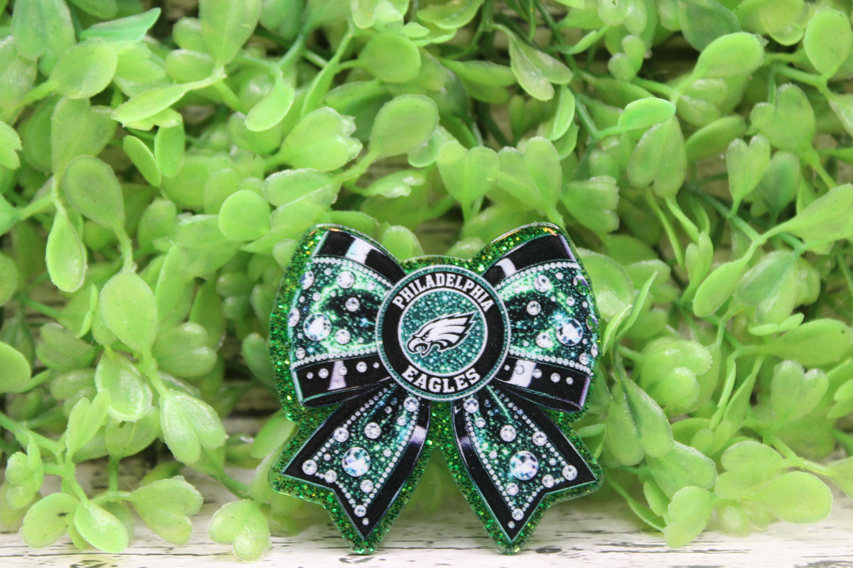 Eagles Bling Bow Badge Reel
