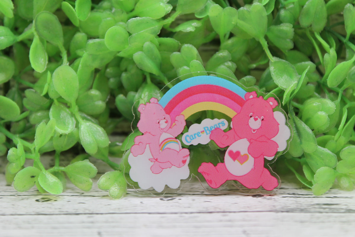 Pink Bears and Rainbow Badge Reel