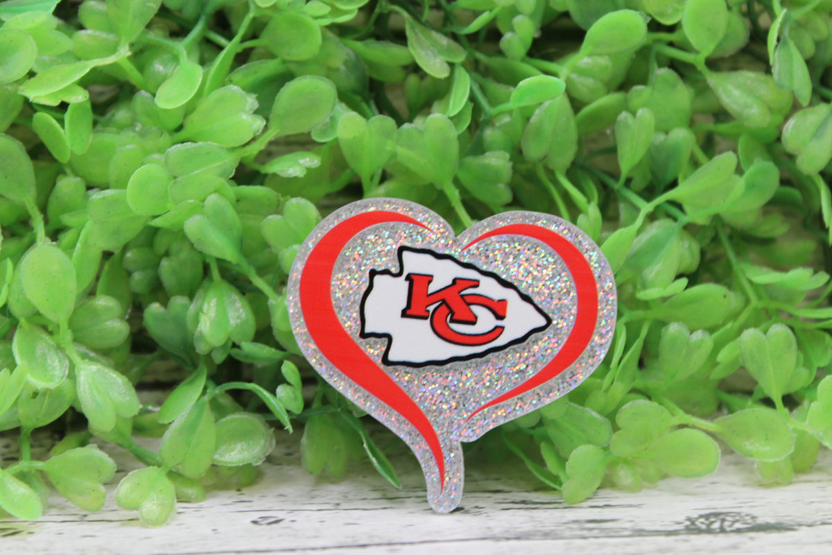 KC Chiefs Football Heart Badge Reel