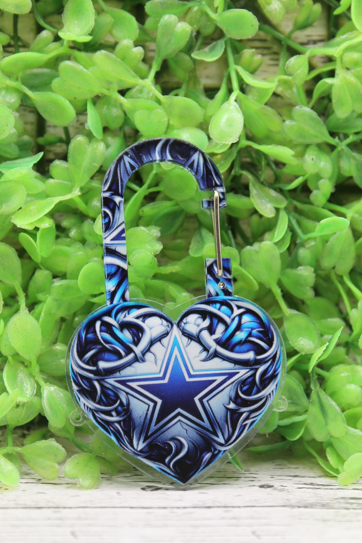 Cowboys Football Heart Acrylic Clip