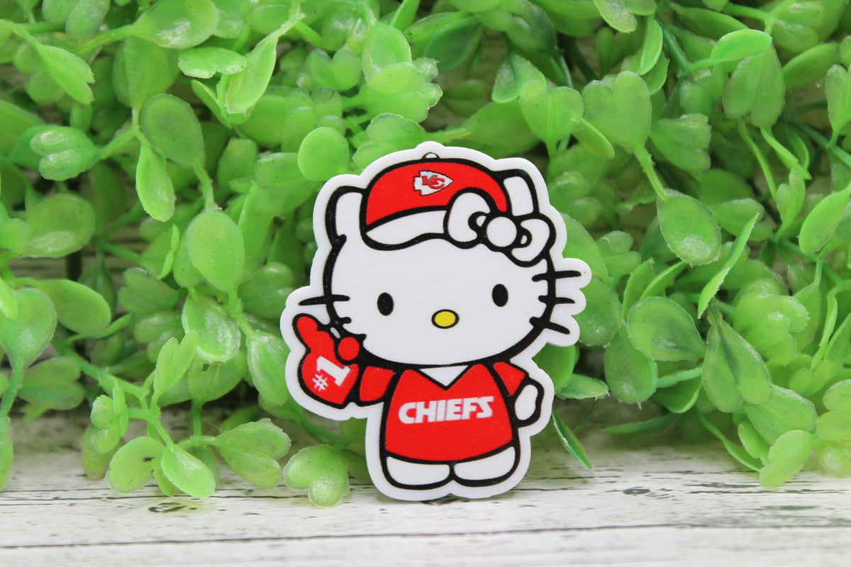 KC Chiefs Football Cat Acrylic Badge Reel