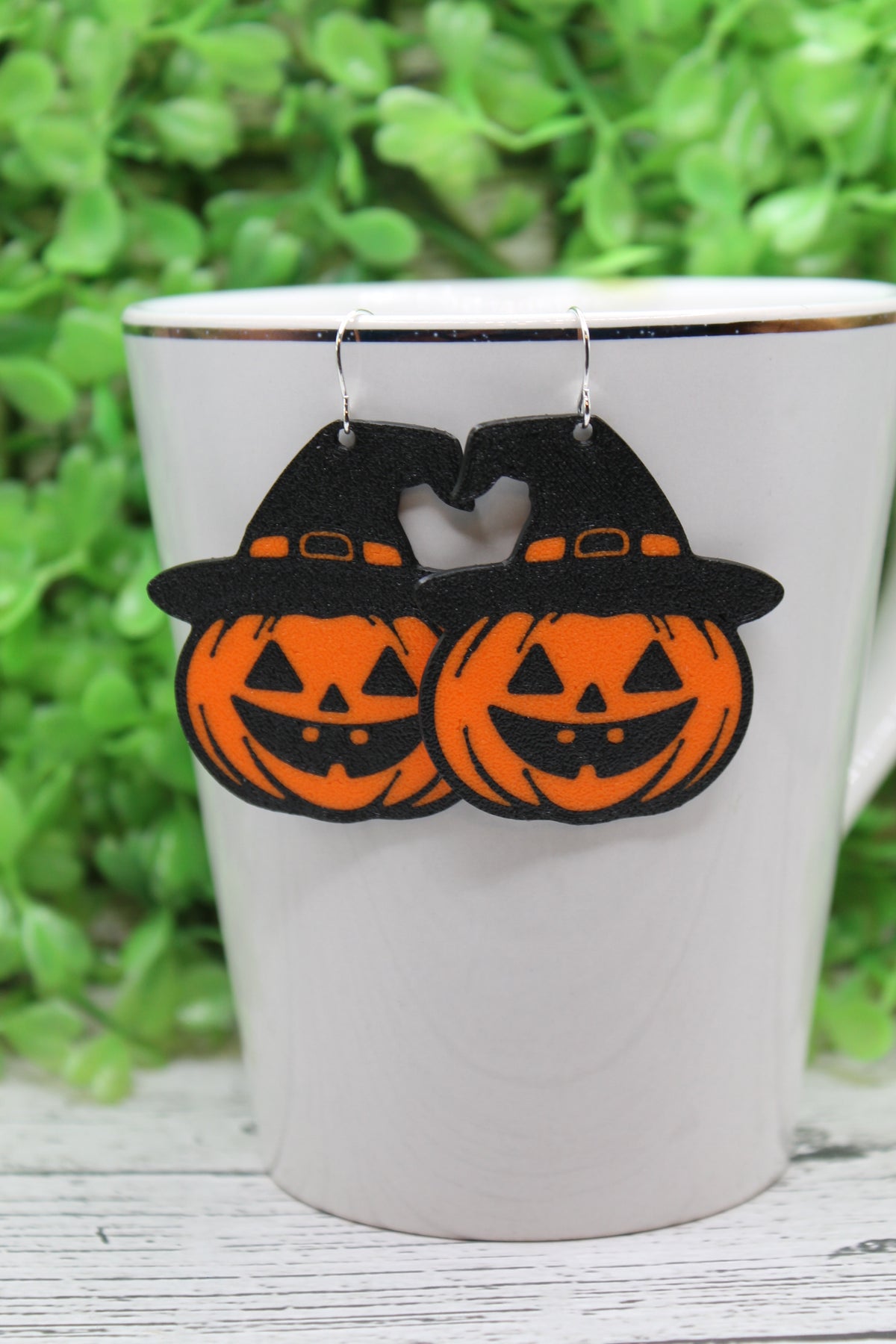 Witch Hat Jack-O-Lantern Drop Earrings