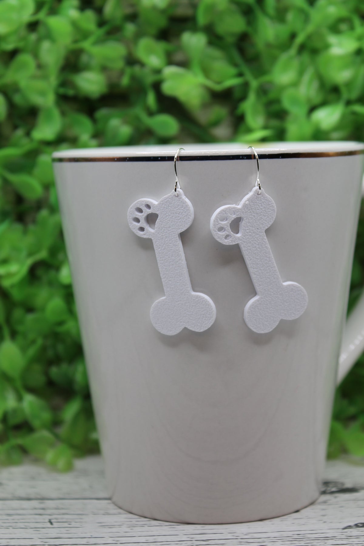 Dog Bone Drop Earrings