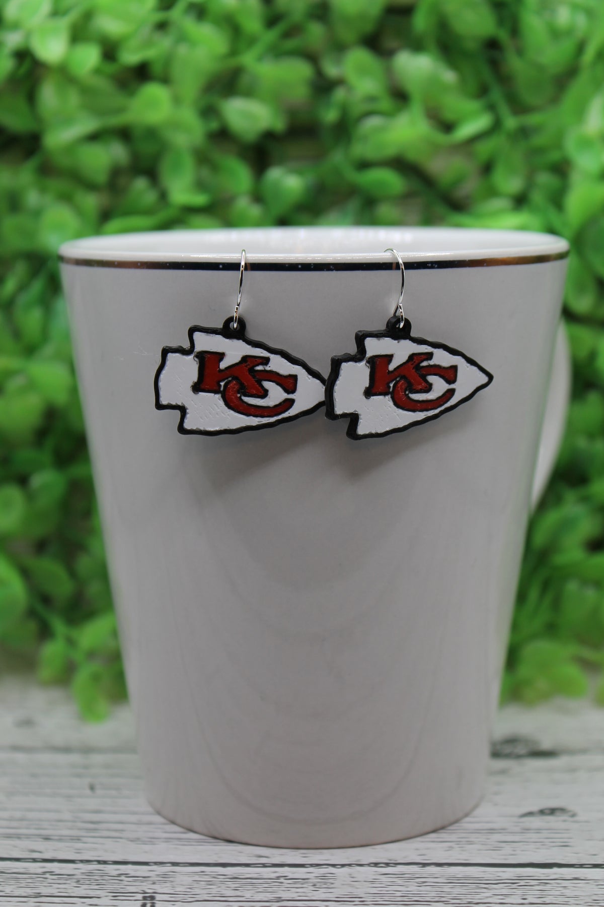 KC Chiefs Football Arrow Drop Earrings