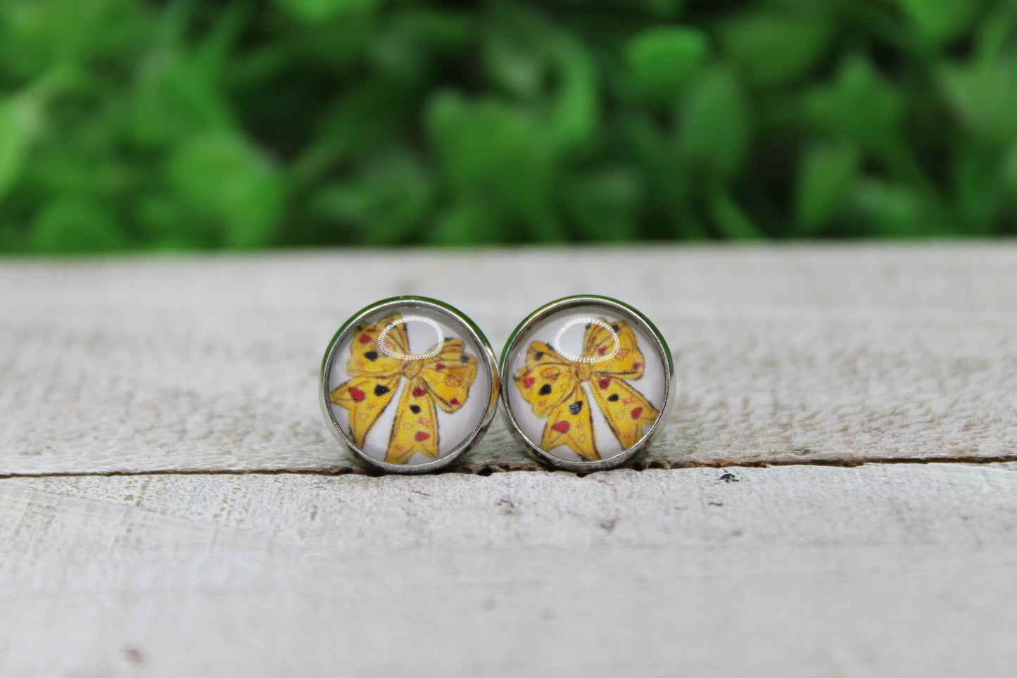 Football Chiefs Bow • Stud Earrings
