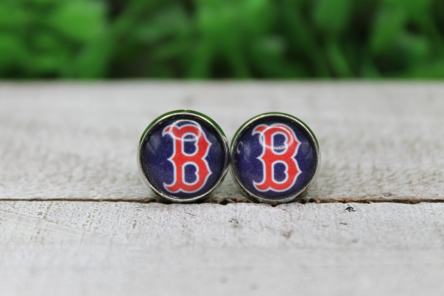 Baseball, Boston • Stud Earrings