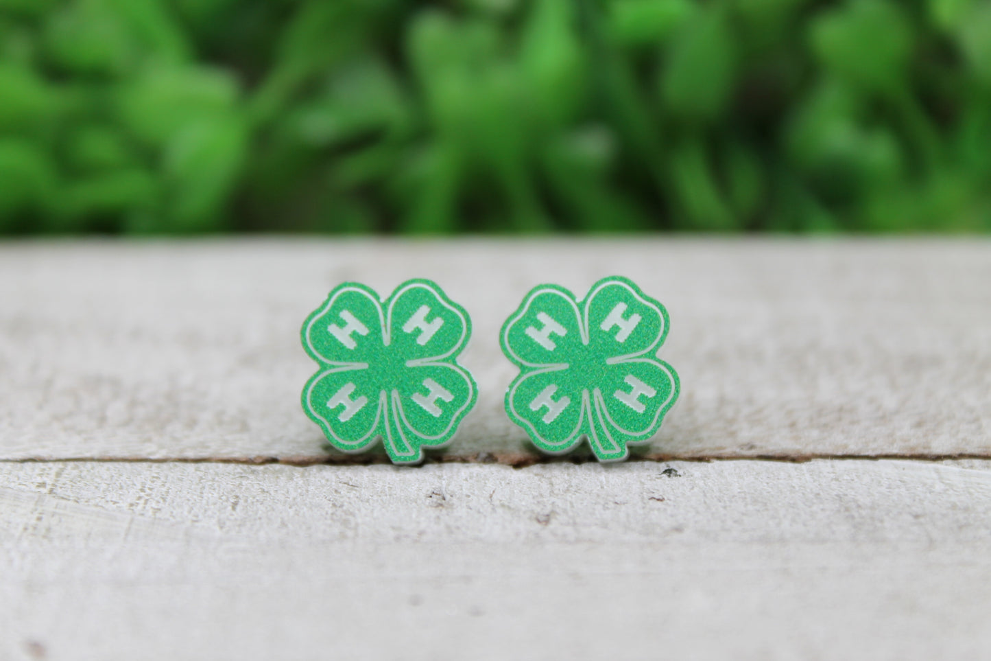 4-H Clover Stud Earrings