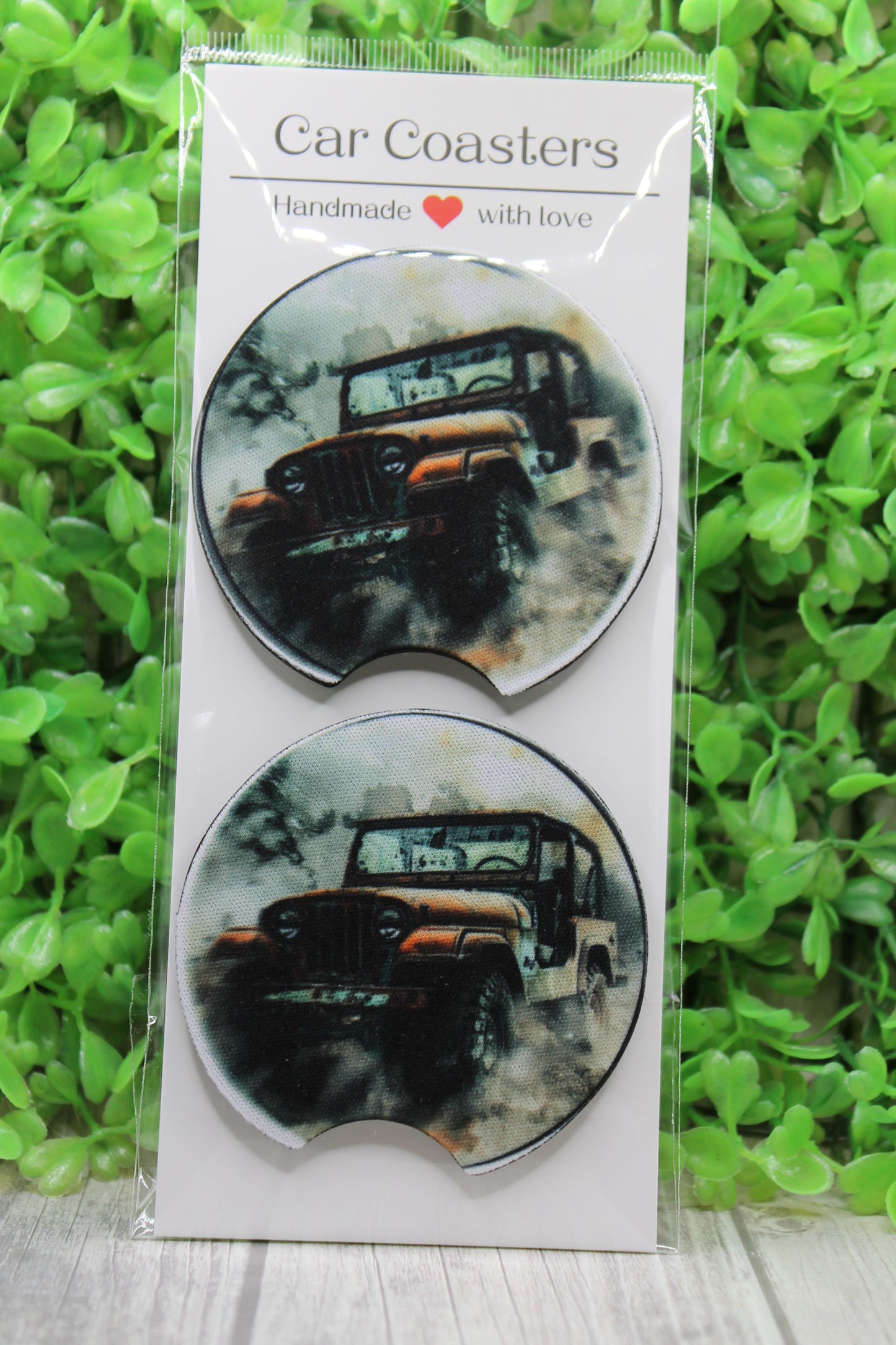 Off-Road Jeep Vehicle • Car Coaster Set