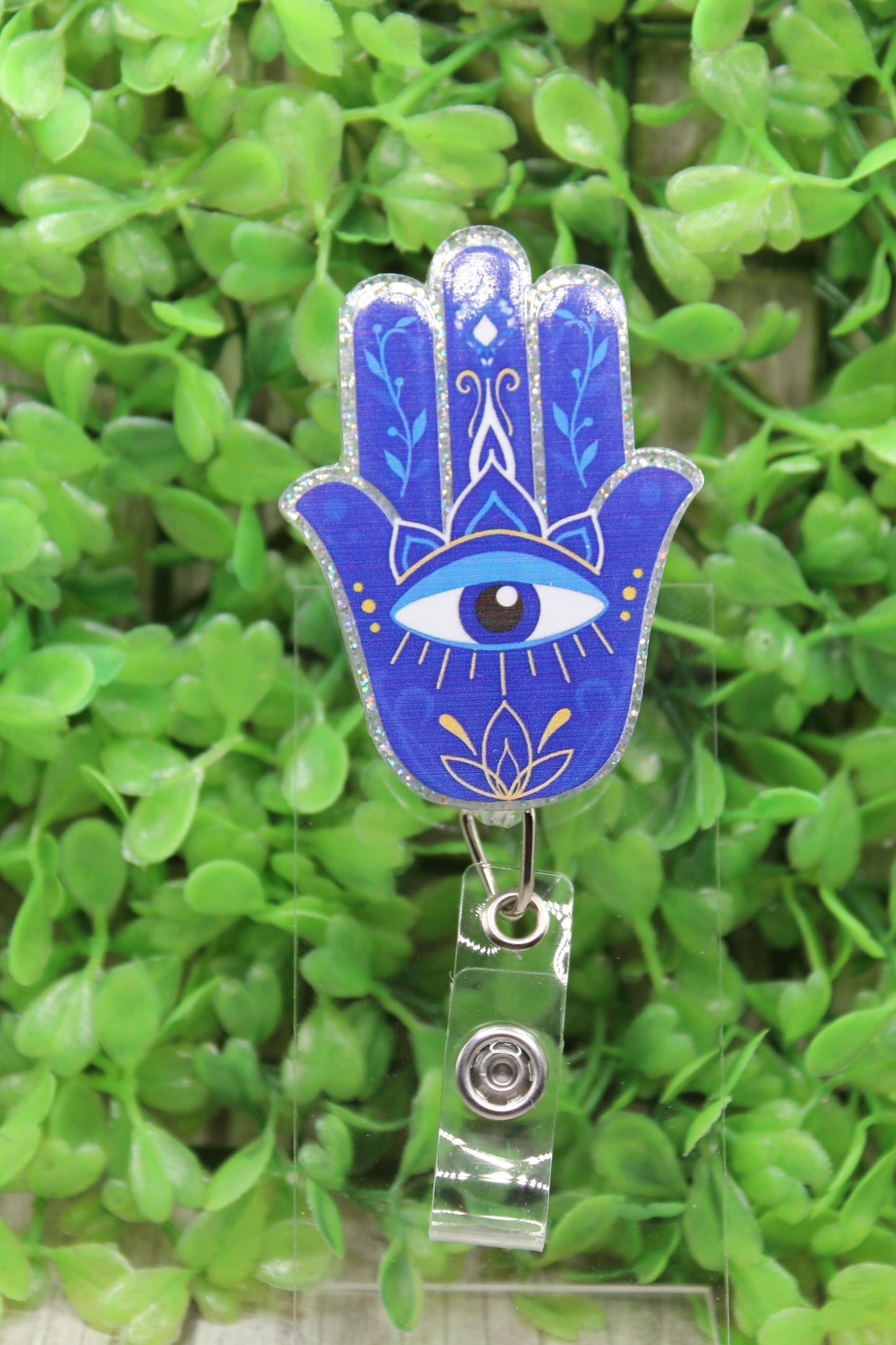 Hamsa Hand Badge/ID Holder Reel