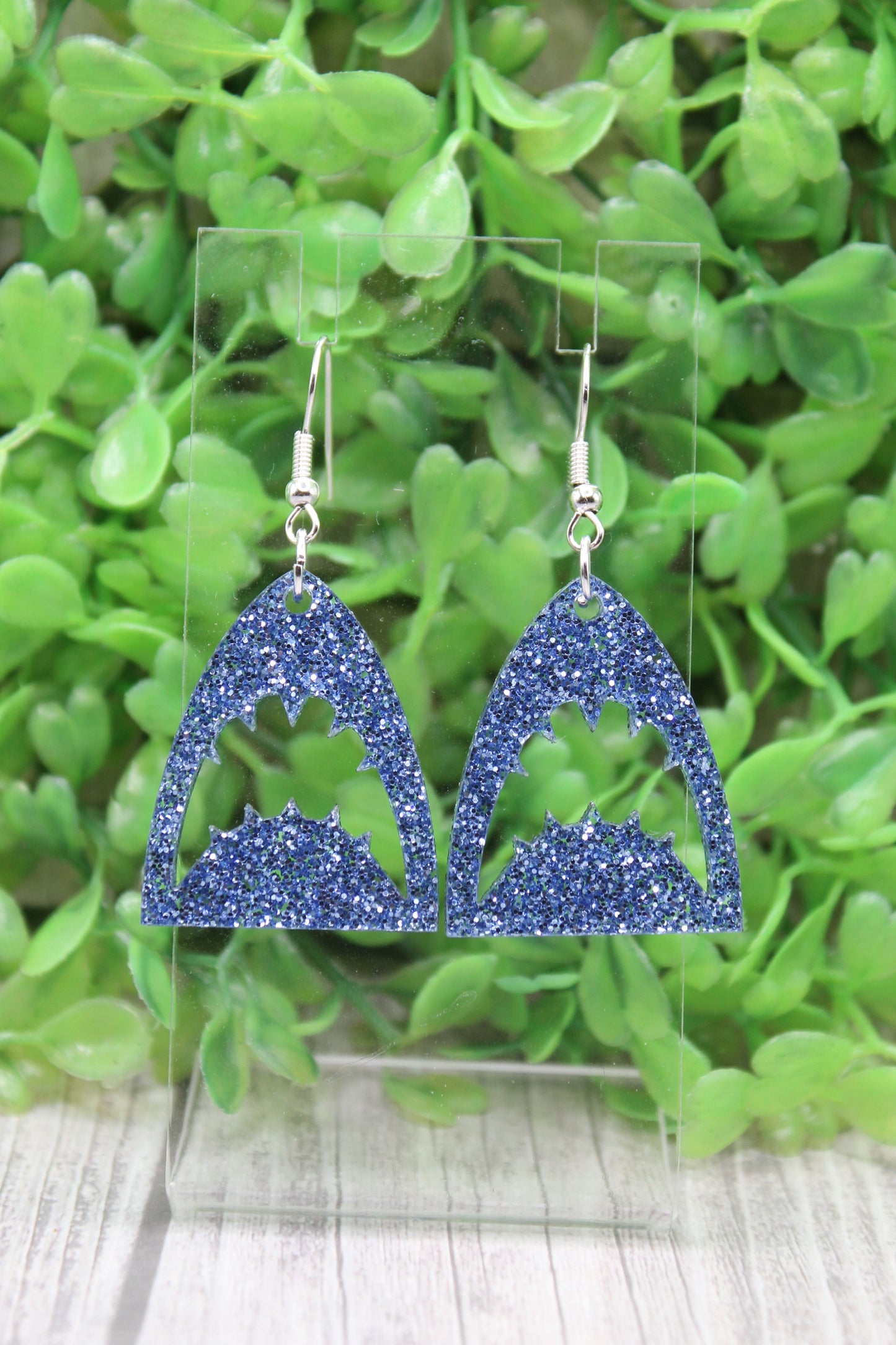 Glitter Shark Dangle Earrings