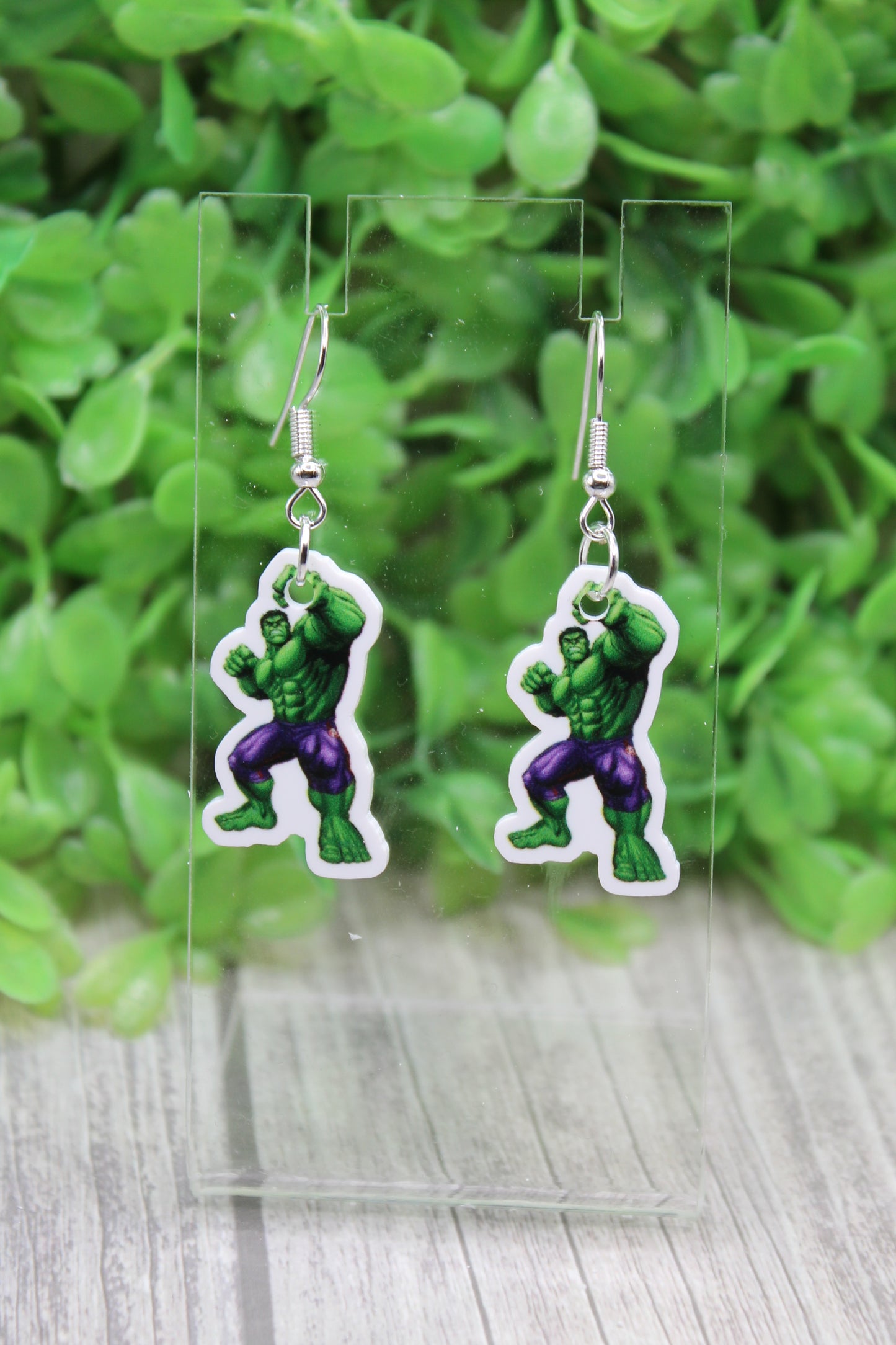 Strong Green Guy Mini Dangle Earrings