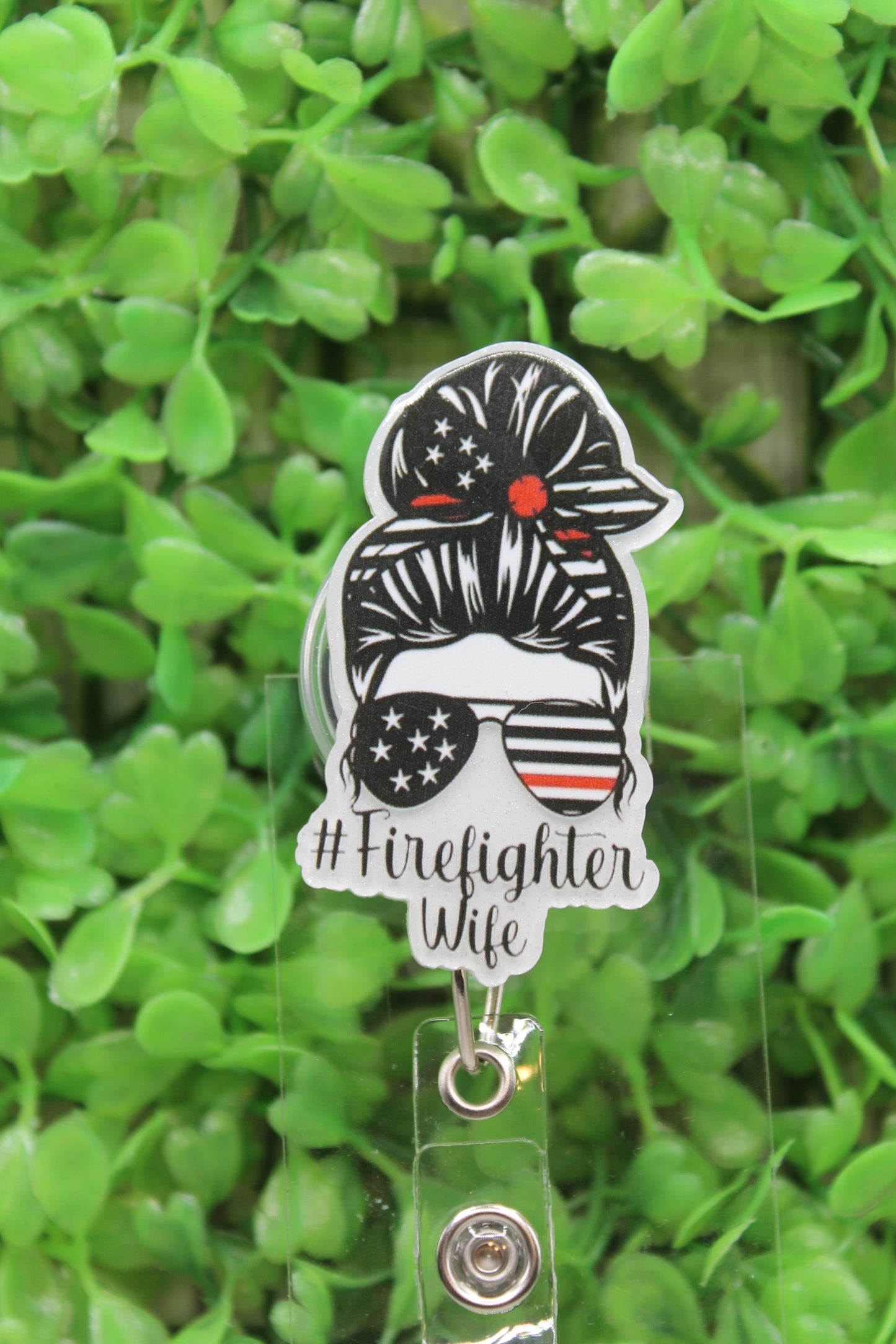 #FIREFIGHTERWIFE Badge/ID Holder Reel