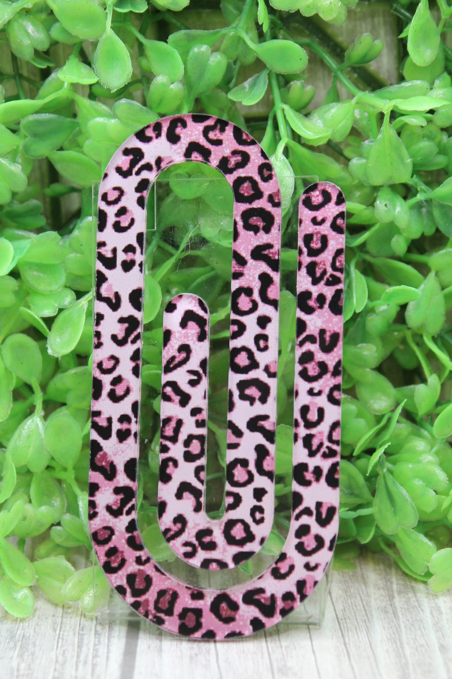 Pink Leopard Jumbo Paper Clip