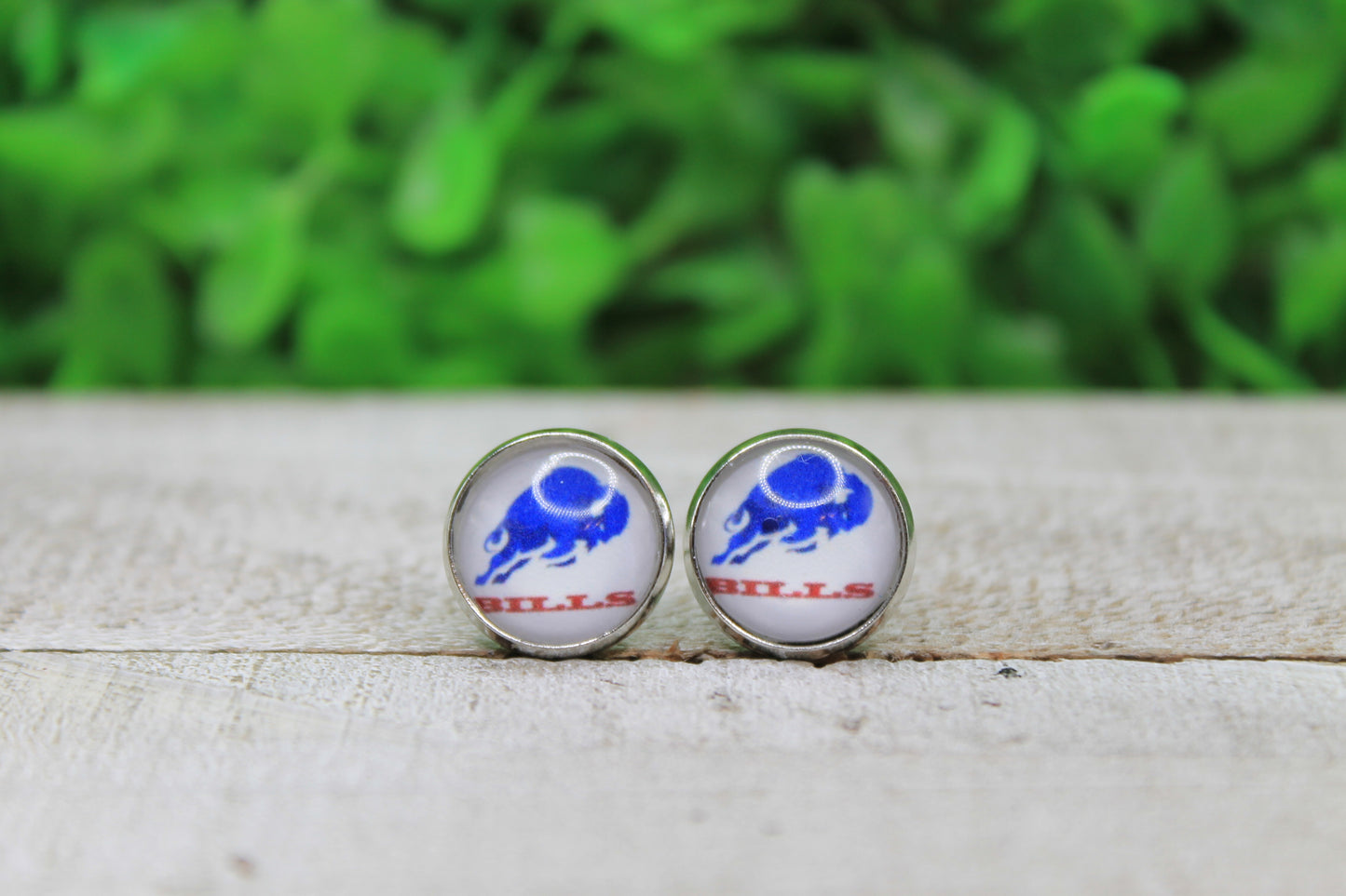 Buffalo Bills Football Glass Studs