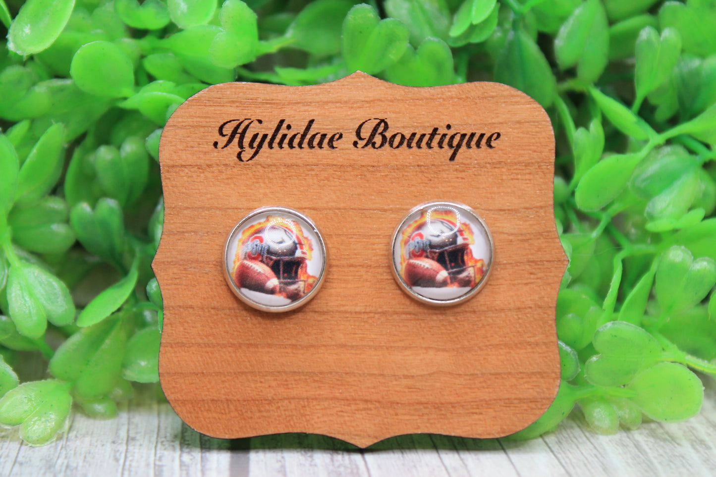 Ohio State Football Helmet Stud Earrings