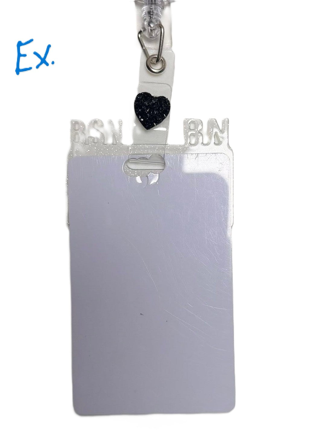 PT - Physical Therapy White Shimmer Badge Accessory