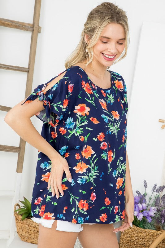 FLORAL BOXY TOP