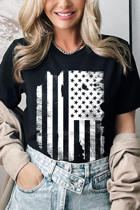 USA Flag Graphic T Shirts