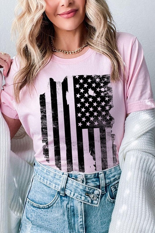 USA Flag Graphic T Shirts