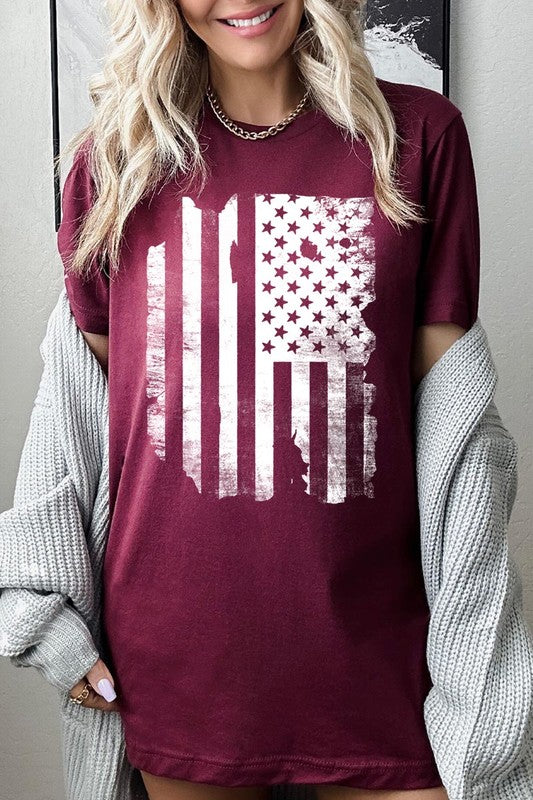 USA Flag Graphic T Shirts