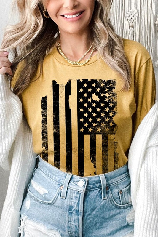 USA Flag Graphic T Shirts