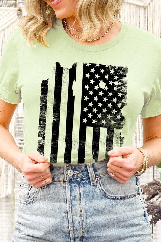 USA Flag Graphic T Shirts