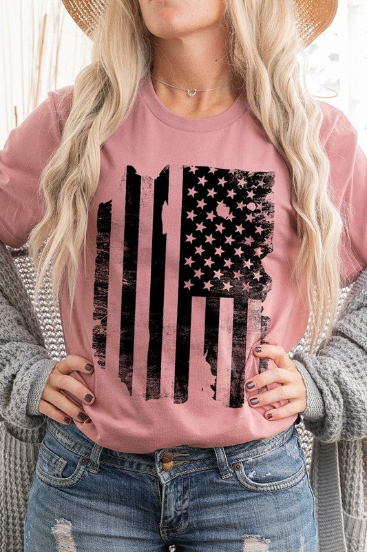 USA Flag Graphic T Shirts