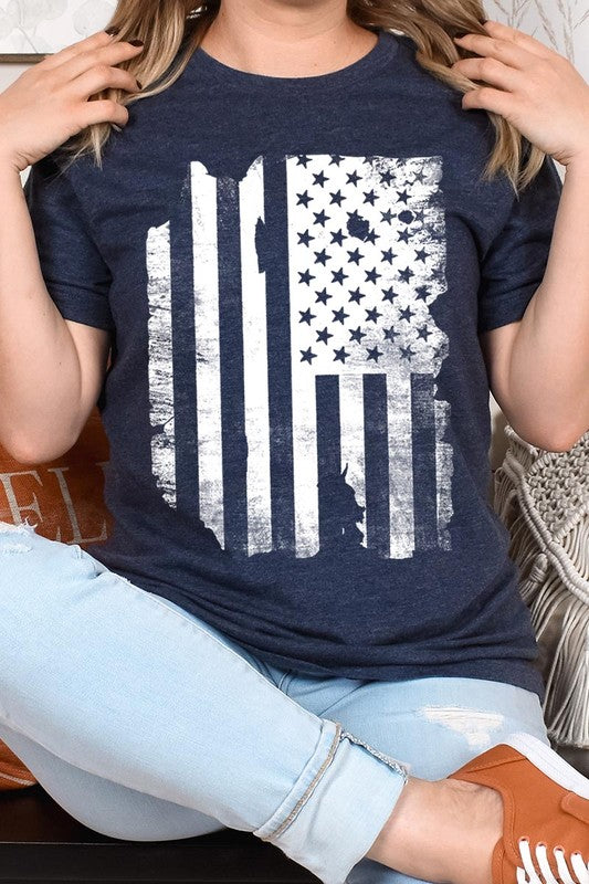 USA Flag Graphic T Shirts