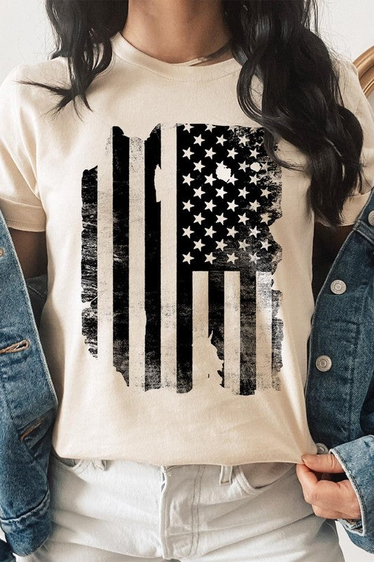 USA Flag Graphic T Shirts