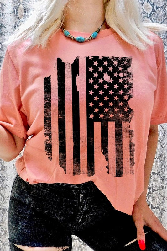 USA Flag Graphic T Shirts