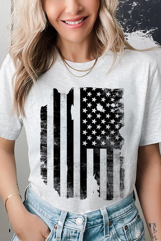 USA Flag Graphic T Shirts