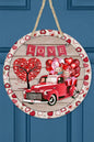 Valentines Day Love Truck Teddy Bears Door Hanger