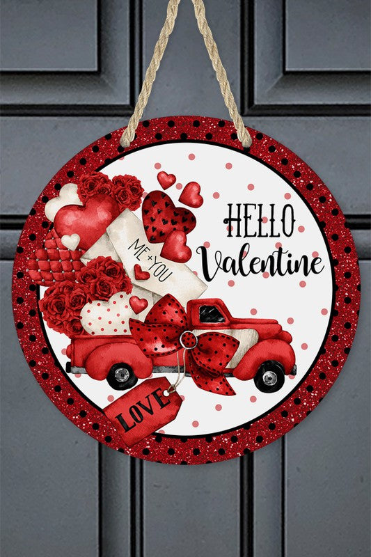 Valentines Day Hello Valentine Door Hanger