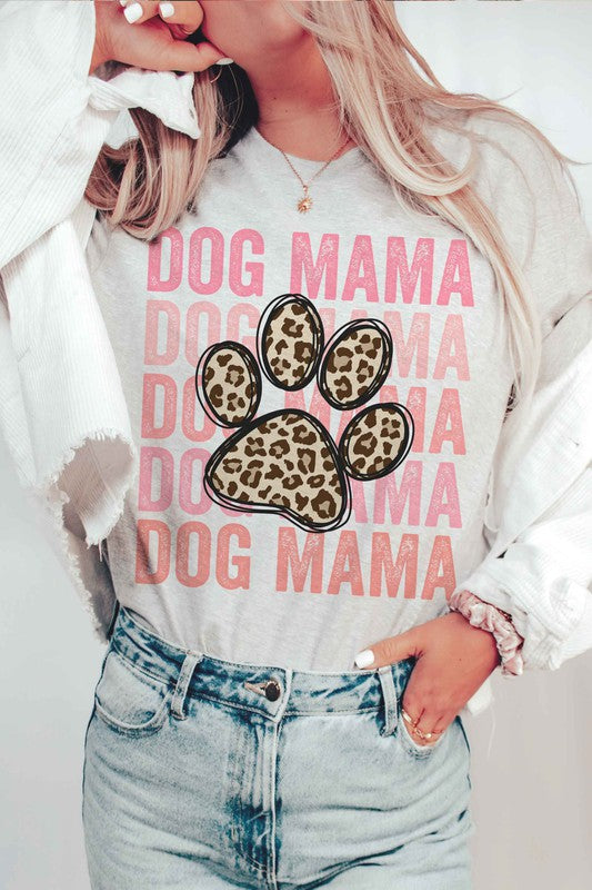 LEOPARD DOG MAMA GRAPHIC TEE